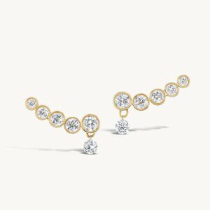 Sophie Ratner Graduating Climber with Hanging Pierced Diamond